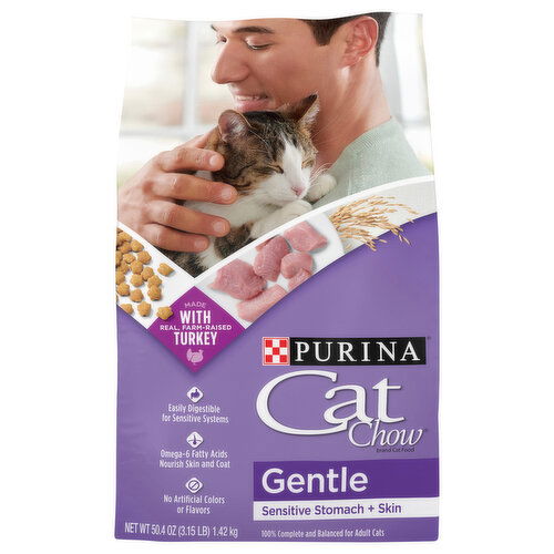 Cat Chow Cat Food, Gentle, Sensitive Stomach + Skin, Adult