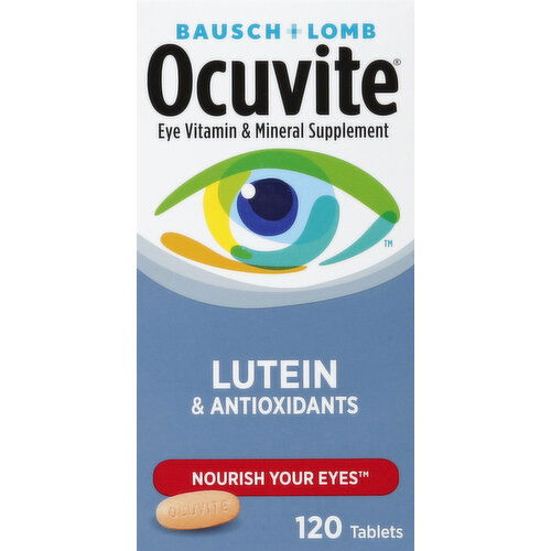 Ocuvite Eye Vitamin & Mineral Supplement, with Lutein, Tablets