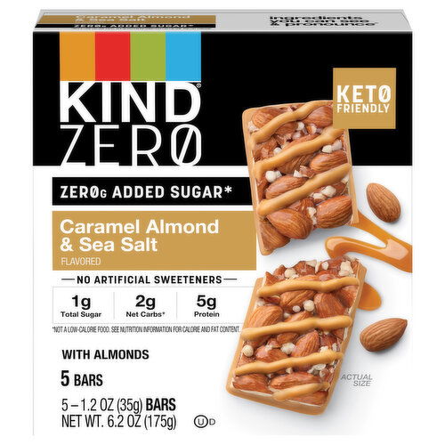Kind Zero Caramel Almond & Sea Salt Bars