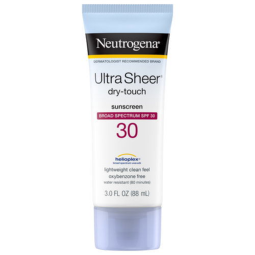 Neutrogena Ultra Sheer Sunscreen, Dry-Touch, Broad Spectrum SPF 30