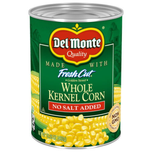 Del Monte Fresh Cut No Salt Added Golden Sweet Whole Kernel Corn