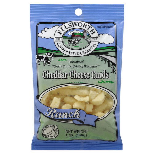 Ellsworth Cooperative Creamery Cheese Curds, Cheddar, Ranch