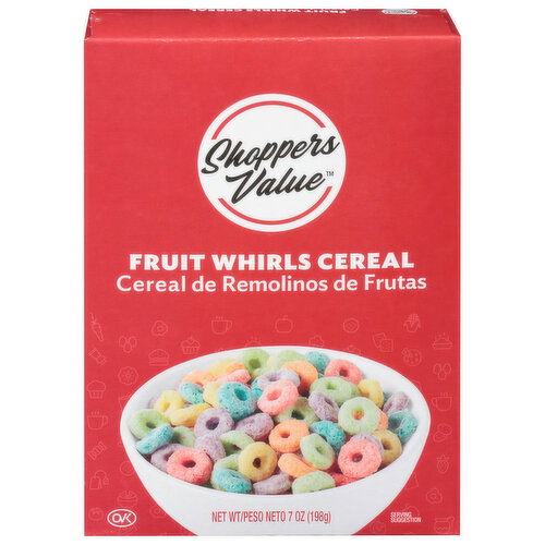 Shoppers Value Cereal, Fruit Whirls
