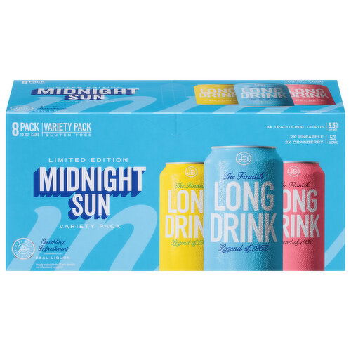 The Finnish Long Drink Gluten Free Midnight Sun Gin Variety Pack