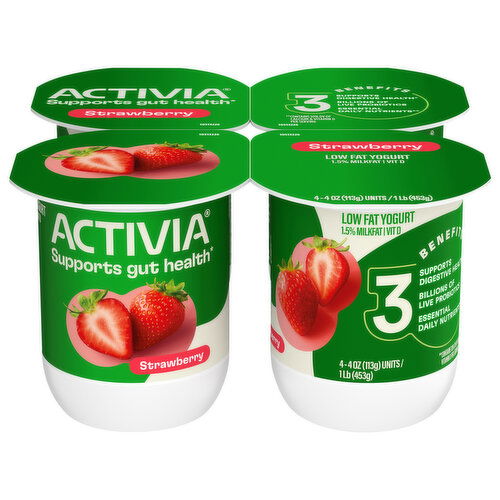 Activia Low Fat Strawberry Yogurt