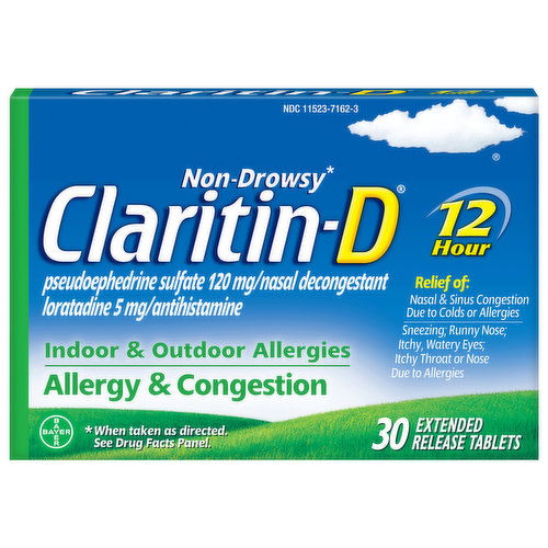 Claritin Allergy & Congestion, Extended Release Tablets