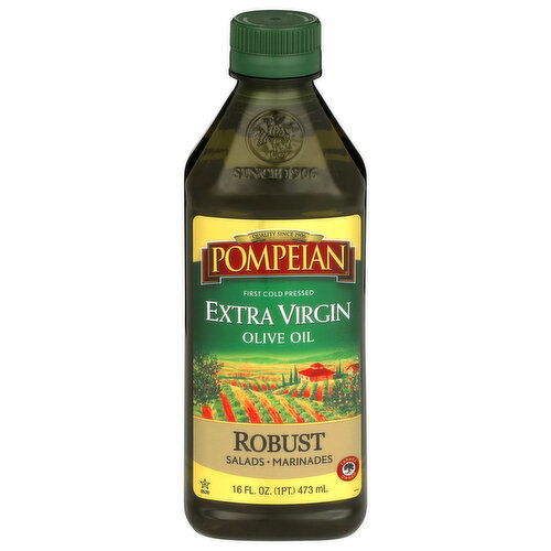 Pompeian Olive Oil, Extra Virgin, Robust