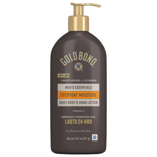 Gold Bond Men's Essentials Lotion, Body & Hand, Daily