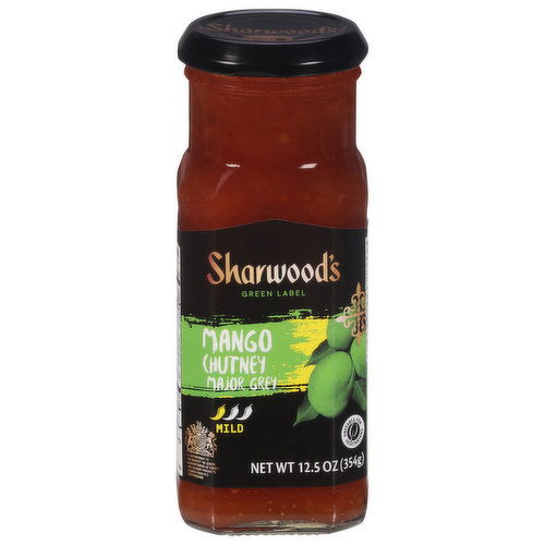 Sharwood's Mango Chutney, Major Grey, Mild, Green Label