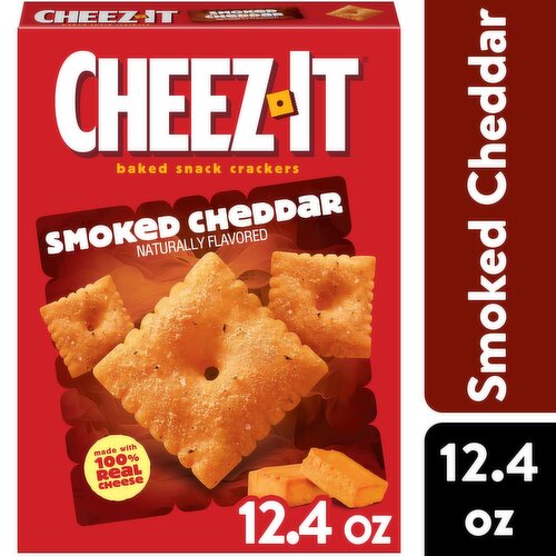 Cheez-It Baked Snack Crackers, Smoked Cheddar