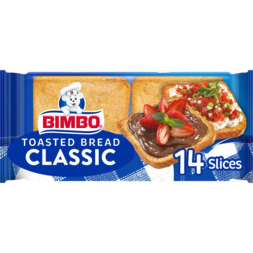 Bimbo Classic White Toasted Bread, 14 count, 7.41 oz