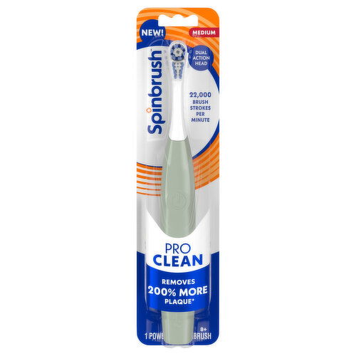 Spinbrush Pro Clean 8+ Medium Powered Toothbrush