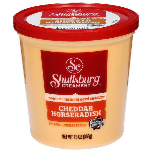 Shullsburg Creamery Cheese Spread, Cheddar Horseradish, Cold Pack