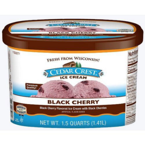 Cedar Crest Black Cherry Ice Cream