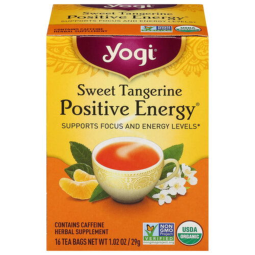 Yogi Positive Energy, Tea Bags, Sweet Tangerine