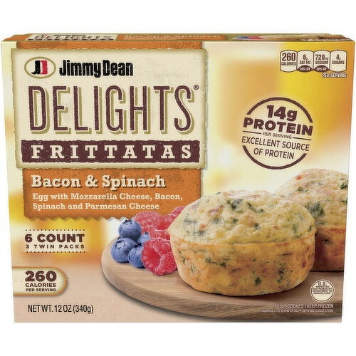 Jimmy Dean Bacon and Spinach Frittatas