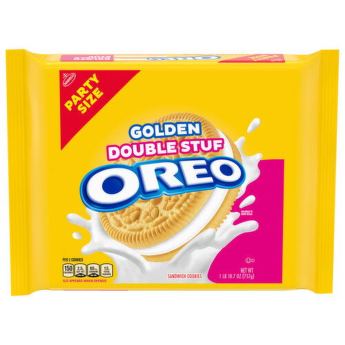 OREO Double Stuf Golden Sandwich Cookies, Party Size