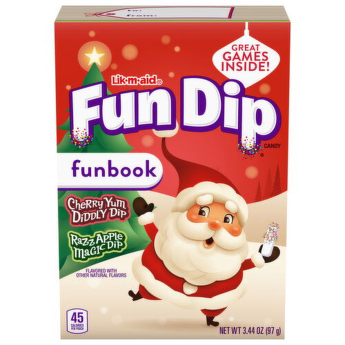 Fun Dip Candy, Funbook, Cherry Yum Diddly Dip/RazzApple Magic Dip