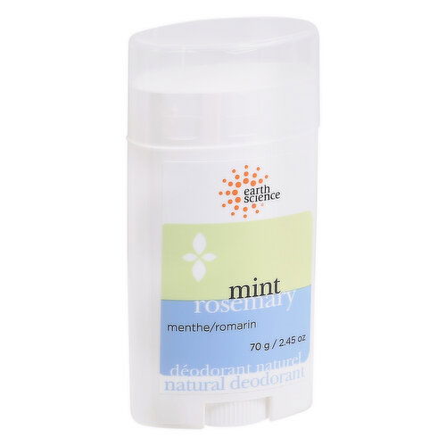 Earth Science Deodorant, Natural, Mint Rosemary