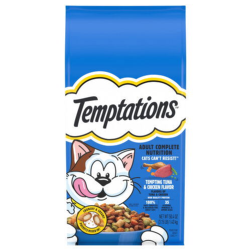 Temptations Cat Food, Tempting Tuna & Chicken Flavor