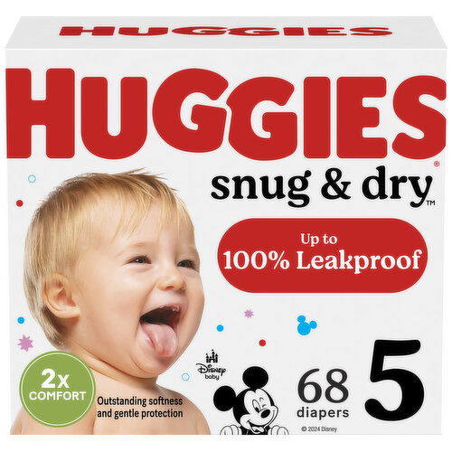 Huggies Snug & Dry Diapers, Disney Baby, 5 (Over 27 lb)