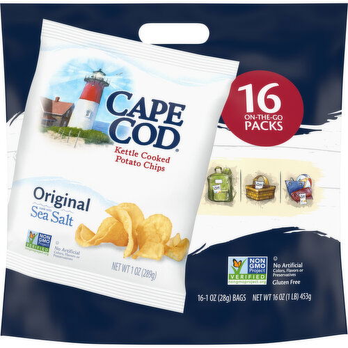 Cape Cod® Original Kettle Cooked Potato Chips, Snack Bags