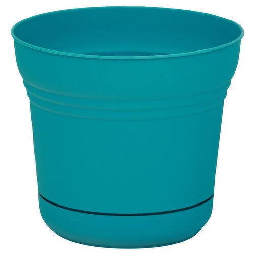 Bloem Planter, Saturn Bermuda Teal, 7 Inches