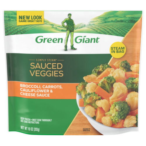 Green Giant Simply Steam Broccoli Carrots Cauliflower & Cheese Sauce Sauced Veggies