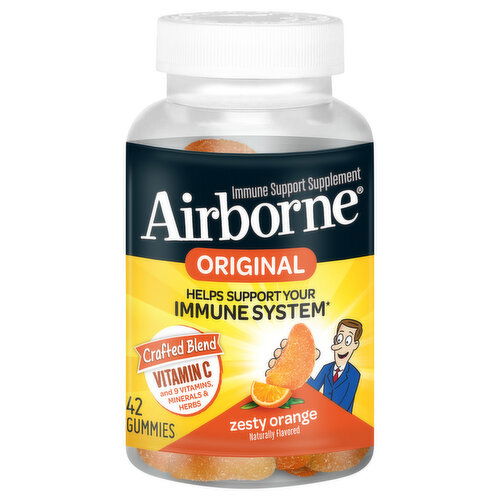 Airborne Immune Support, Original, Zesty Orange, Gummies