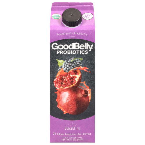 GoodBelly Probiotics Juice Drink, Pomegranate Blackberry Flavor