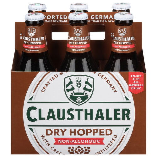 Clausthaler Malt Beverage, Non-Alcoholic, Dry Hopped