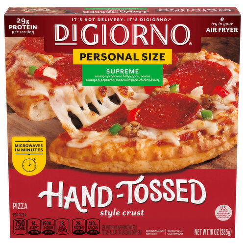 DiGiorno Pizza, Hand-Tossed Style Crust, Supreme, Personal Size