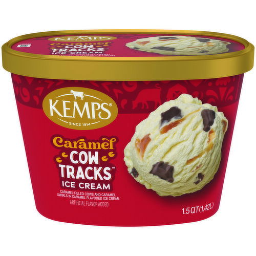 Kemps Caramel Cow Tracks Ice Cream