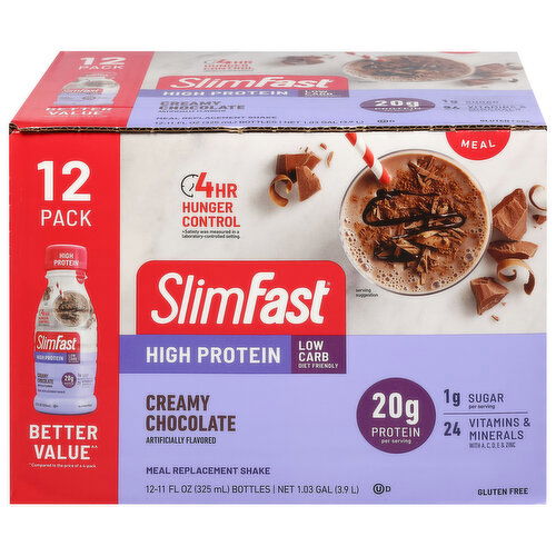 SlimFast High Protein Meal Replacement Shake, Creamy Chocolate