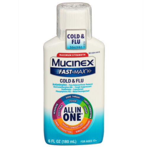 Mucinex Fast-Max Cold & Flu, Maximum Strength