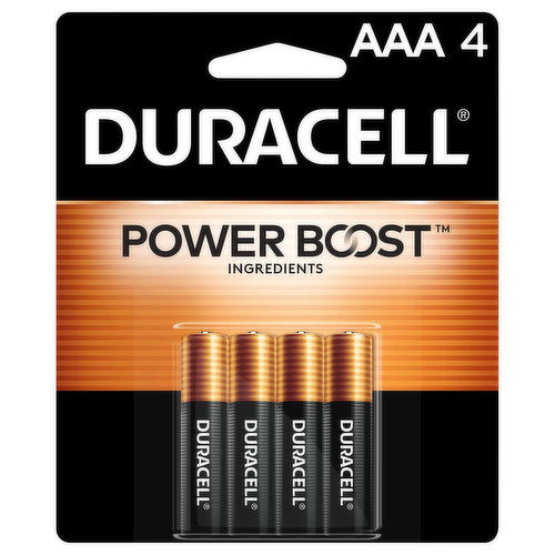 Duracell Power Boost Batteries, Alkaline, AAA, 1.5 V