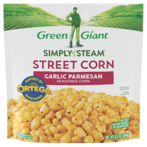 Green Giant Simply Steam Street Corn, Garlic Parmesan, Seasoned