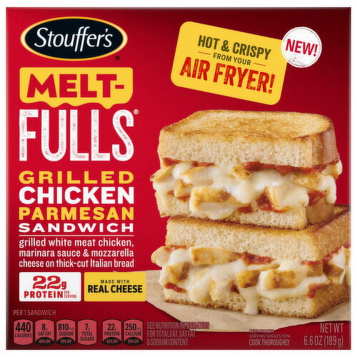 Stouffer's Melt-Fulls Sandwich, Grilled Chicken Parmesan