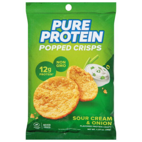 Pure Protein Protein Crisps, Popped, Sour Cream & Onion