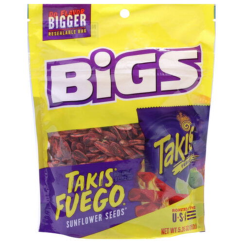 Bigs Takis Fuego Sunflower Seeds, Hot Chil & Lime