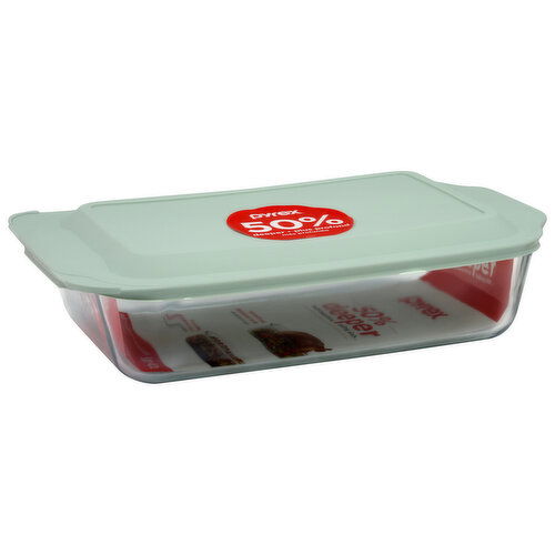 Pyrex Baking Dish, Deep Glass, 5 qt, with Lid