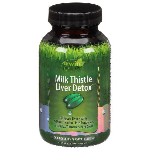 Irwin Naturals Liver Detox, Milk Thistle, Liquid Soft-Gels