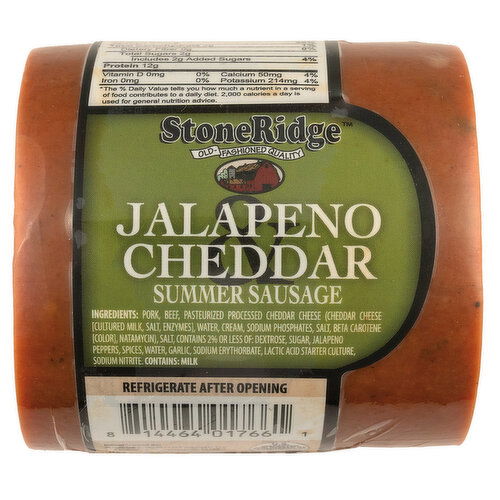 StoneRidge Jalapeno Cheddar Summer Sausage