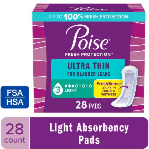 Poise Fresh Protection Ultra Thin Light Pads