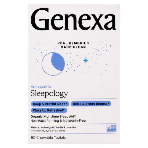 Genexa Sleepology, Homeopathic, Vanilla & Lavender, Chewable Tablets