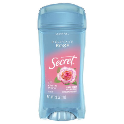 Secret Secret Fresh Clear Gel Antiperspirant and Deodorant, Delicate Rose Scent, 2.6 oz