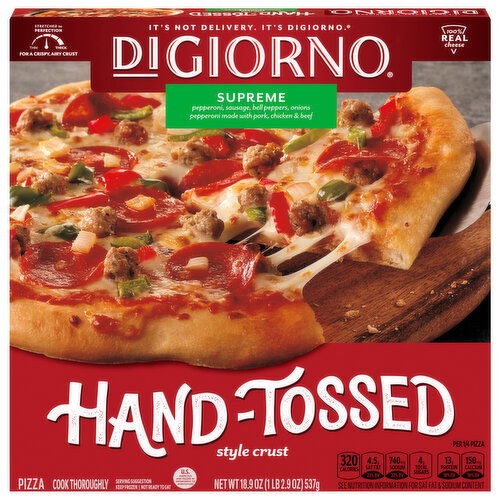 DiGiorno Pizza, Hand-Tossed Style Crust, Supreme