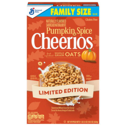 Cheerios Cereal, Pumpkin Spice, Family Size