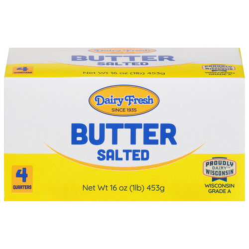 Dairy Fresh Butter, Salted, 4 Quarters