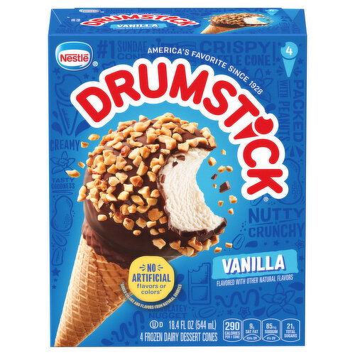 Drumstick Drumstick Original The Vanilla Sundae Cones, 4 Count